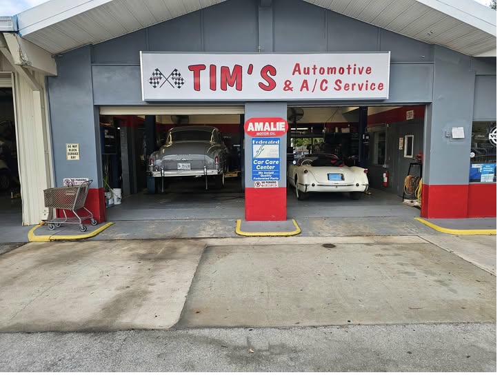 Tim Brittain owner of Tim's Automotive Vero Beach FL with a 1957 Ford Thunderbird